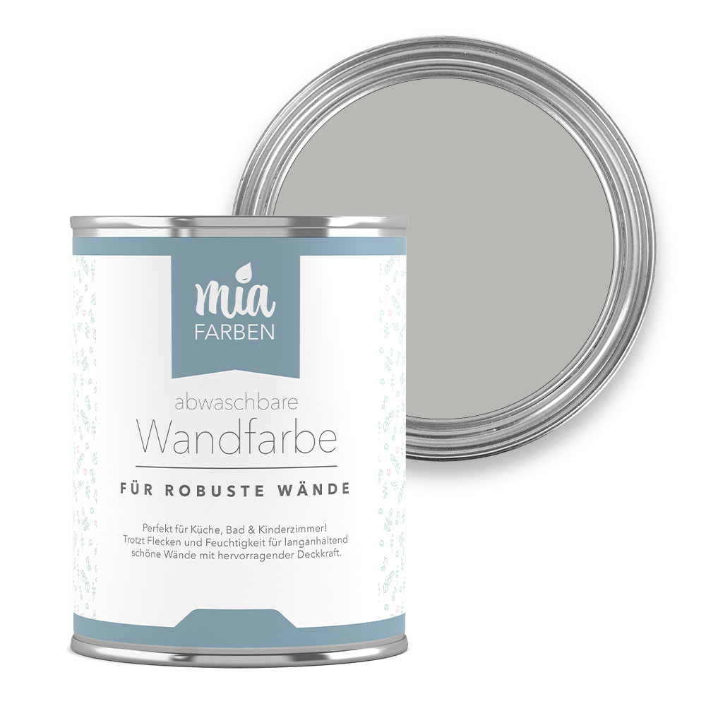 miafarben abwaschbare Wandfarbe Sanftes Wolkengrau