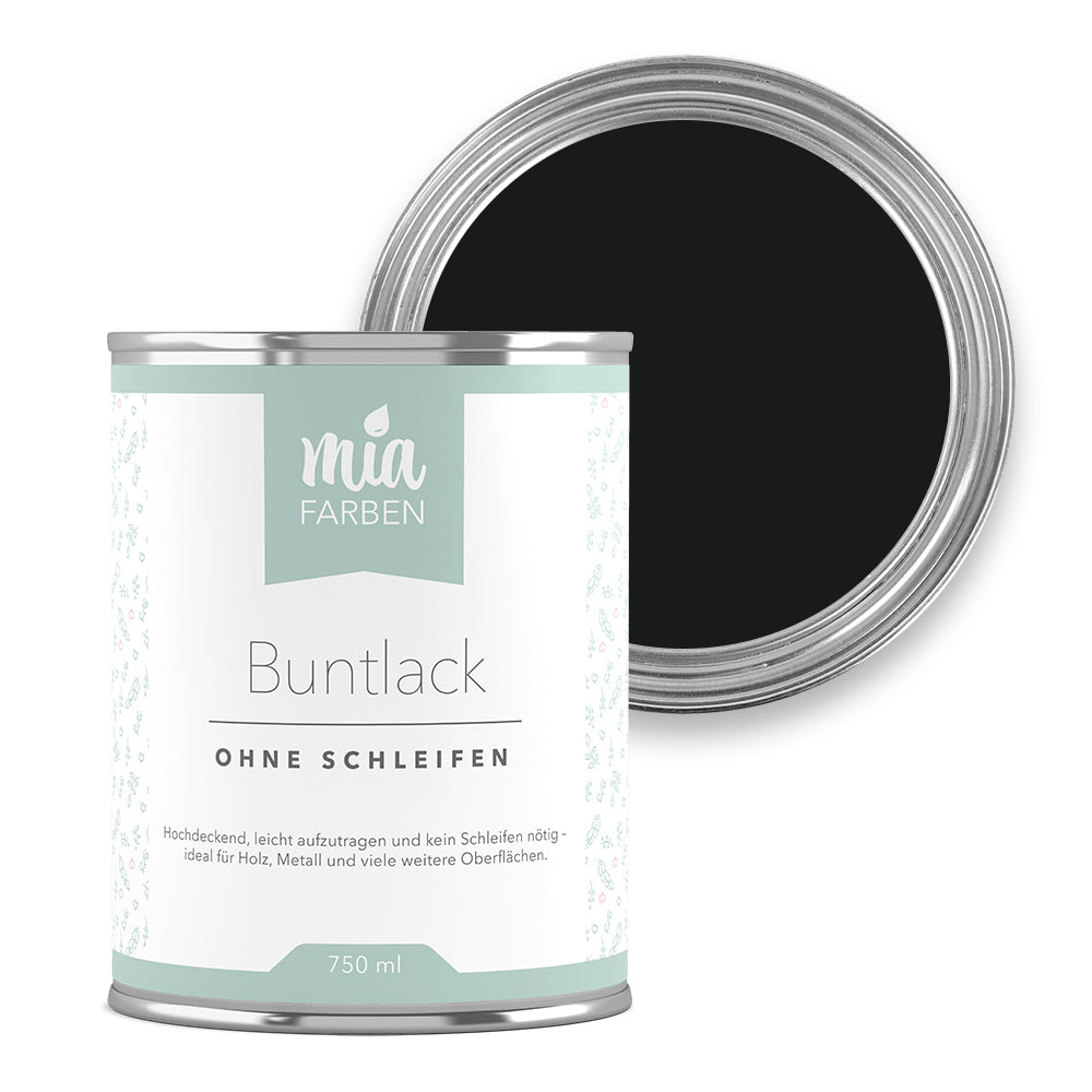 miafarben Buntlack Tiefes Nachtschwarz