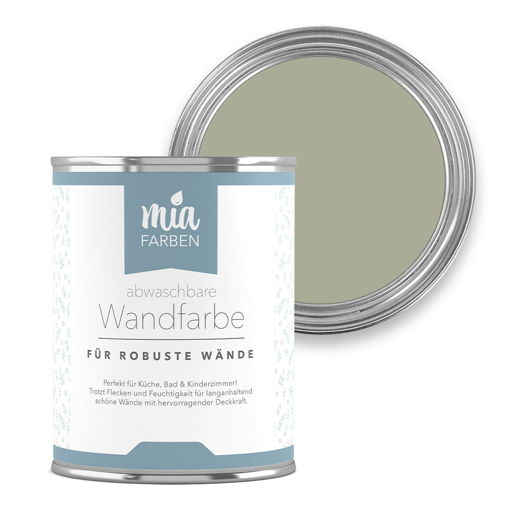 abwaschbare Wandfarbe Zarter Olivenflair